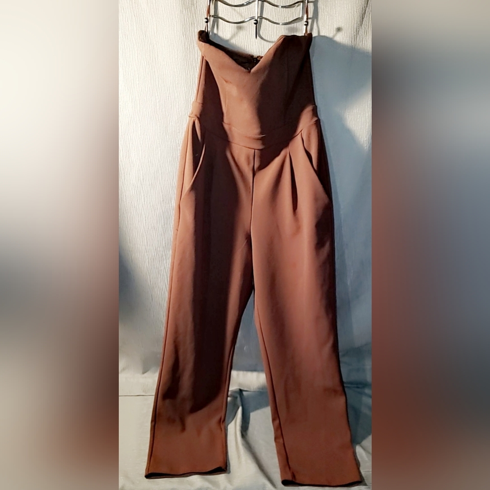 Express mauve sleeveless jumpsuit